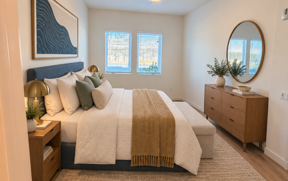 B2 - 2 bedroom floor plan layout with 2 bathrooms and 1182 square feet (Bedroom 1.1)