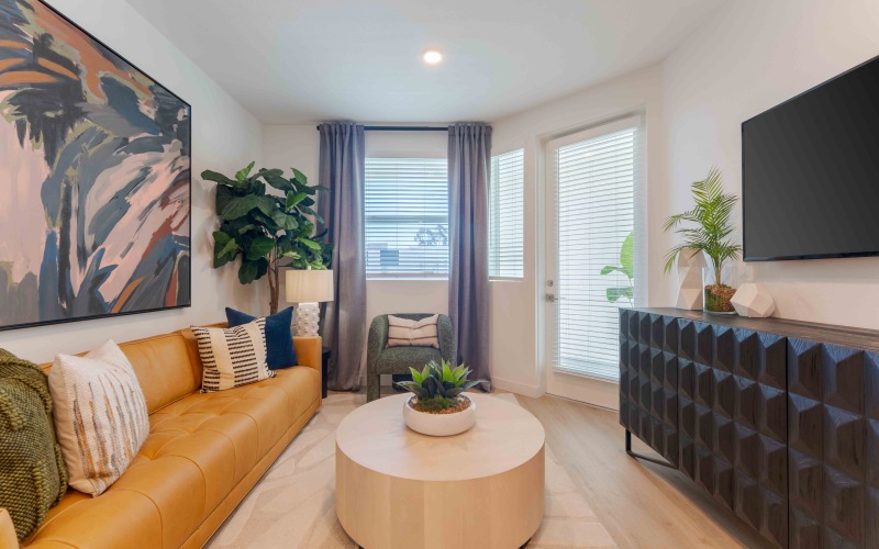 Living room with couch and tv