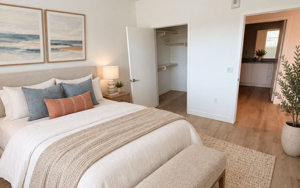 A4 - 1 bedroom floor plan layout with 1 bathroom and 810 square feet (Bedroom 2 )