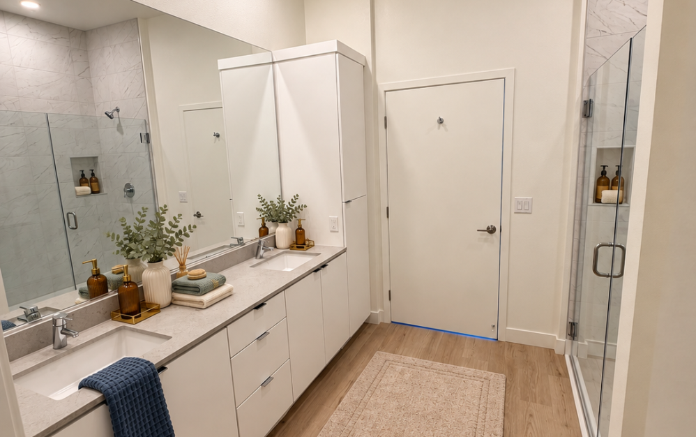 B2 - 2 bedroom floor plan layout with 2 bathrooms and 1182 square feet (Bathroom 1 )
