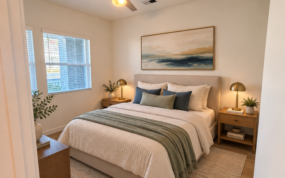 B2 - 2 bedroom floor plan layout with 2 bathrooms and 1182 square feet (Bedroom 2)